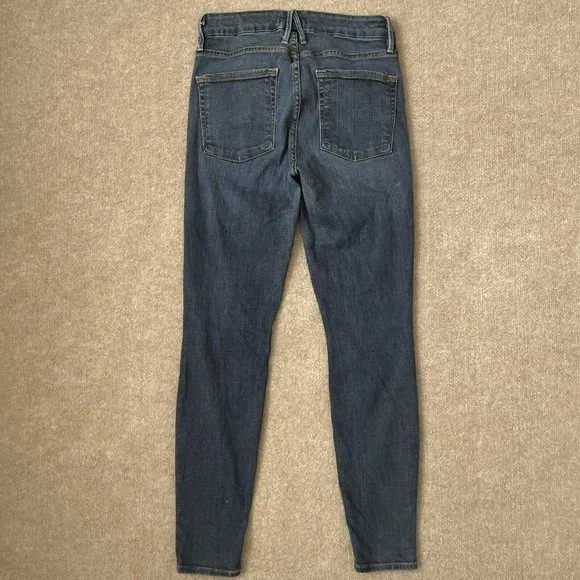 Good American Jeans Womens 4/27 Skinny Stretch Denim Pants Good Legs Dark Wash - Picture 9 of 12